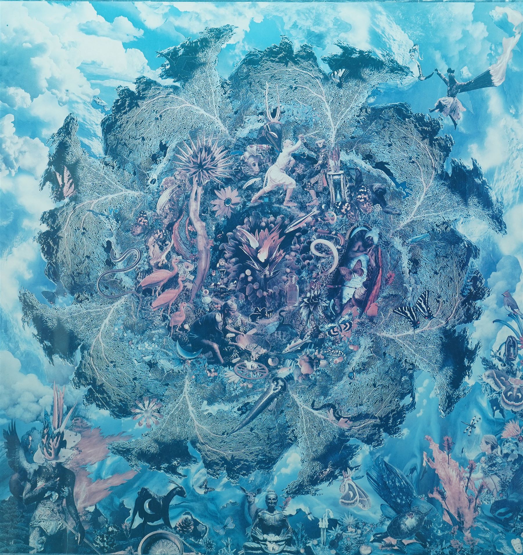 Bradley A TePaske (American 20th century): 'Aphrodite's Green Moon', colour print signed in pen 55cm x 52cm