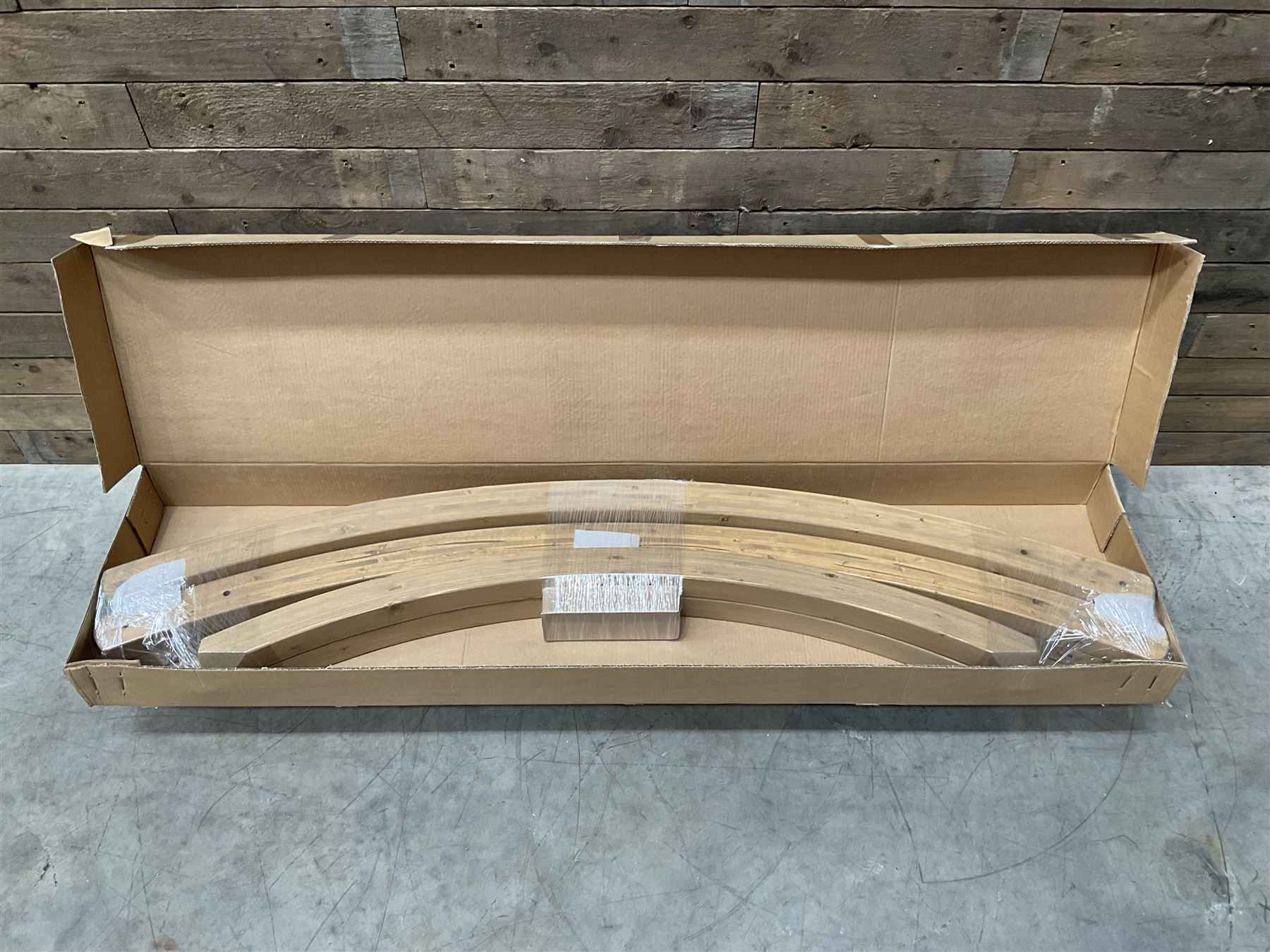 Two boxed wooden garden hammock frames 