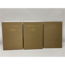 Three volumes on David Roberts in a single slip case, comprising The Life, Works and Travels of David Roberts, The Holy Land and Egypt & Nubia