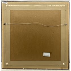 Kate Philp (Scottish 1973-): 'Staithes', acrylic on canvas signed, titled verso 39cm x 38cm