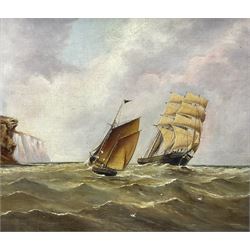 Edward King Redmore (Hull 1860-1941): Two Boats off the Coast, oil on board unsigned 47cm x 54cm