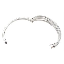 Boodles 'Labyrinth' platinum round brilliant cut diamond bangle, London 2009, total diamond weight approx 0.50 carat