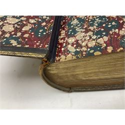 19th century The Illustrated Family Bible with Explanatory Critical & Devotional Commentary, published by  A Fullarton & Co, leather-bound with gilt decoration to cover, with the family register filled in for the Duggleby & Dunn family of Beverley