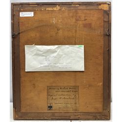 Joseph Kirkpatrick (British 1872-1930): 'Horses Harrowing the South Downs near Arundel Sussex', watercolour signed, titled verso 17.5cm x 25cm