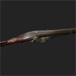 19th century Indian Brown Bess style flintlock musket, the 138cm round steel barrel ram rod beneath, overall L174cm