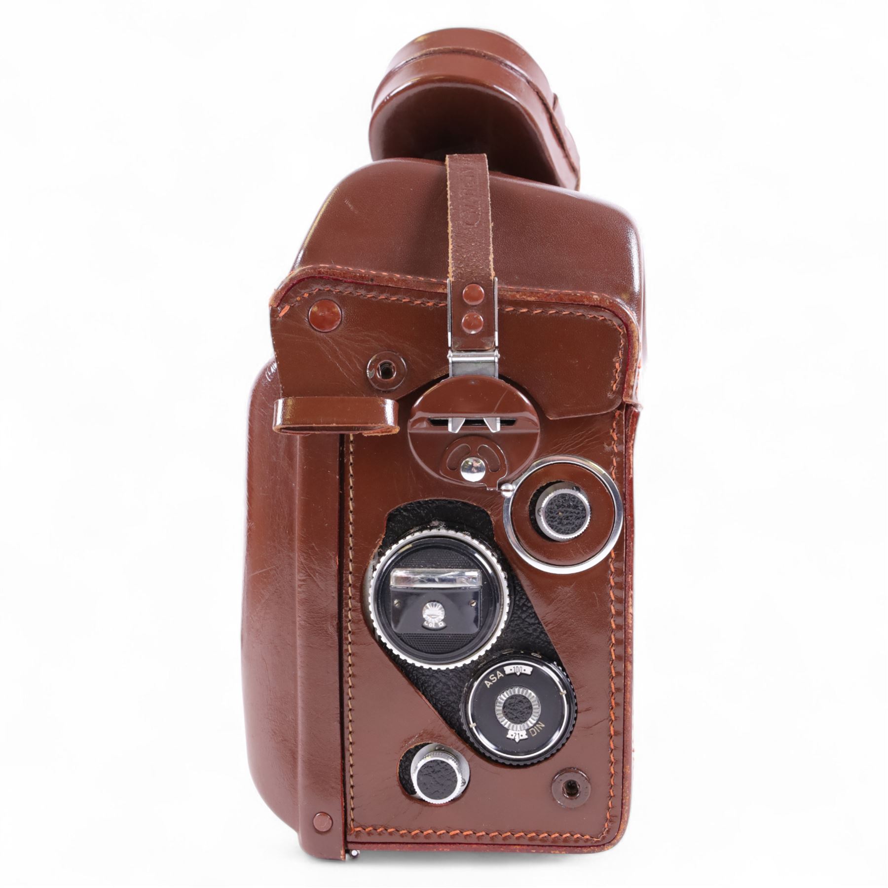 Rolleiflex Franke & Heidecke DBP DBGM 2.8 F TLR camera serial no. 2439093, with a Heidosmat 1:2.8/80 lens serial no. 894062 and a Carl Zeiss Planer 1:2.8 f=80mm lens serial no. 4092068, in leather case with instruction booklet