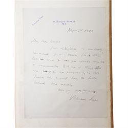 M. L. and others - Pair of 1945 privately printed memoirs of surgeon Vincent Warren Low, both with family inscriptions (widow/author Mabel Low and son Oliver) and including original handwritten letters