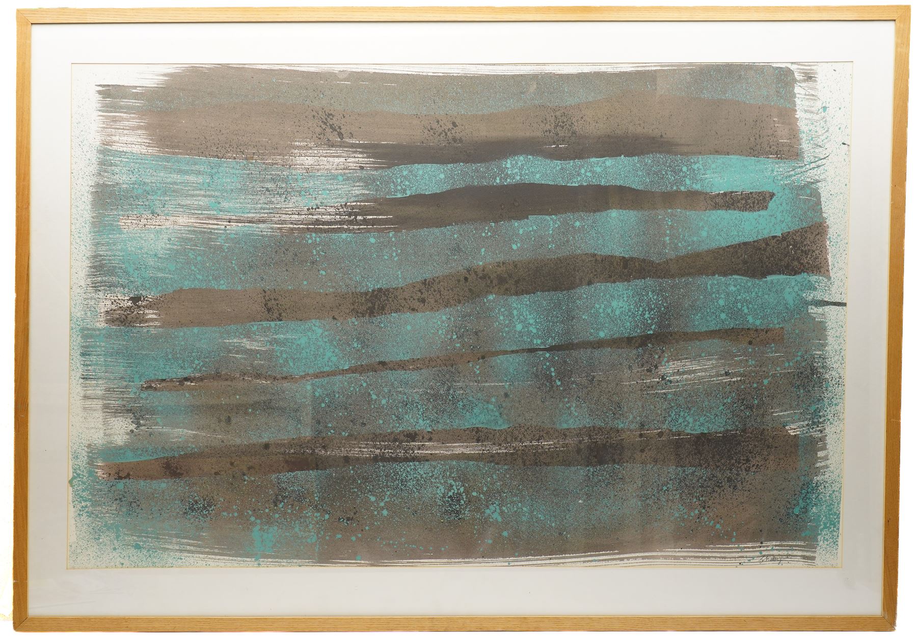 Gillian Ross Kelsey (British 1935-2025): 'Ripples', acrylic on paper signed 77cm x 116cm