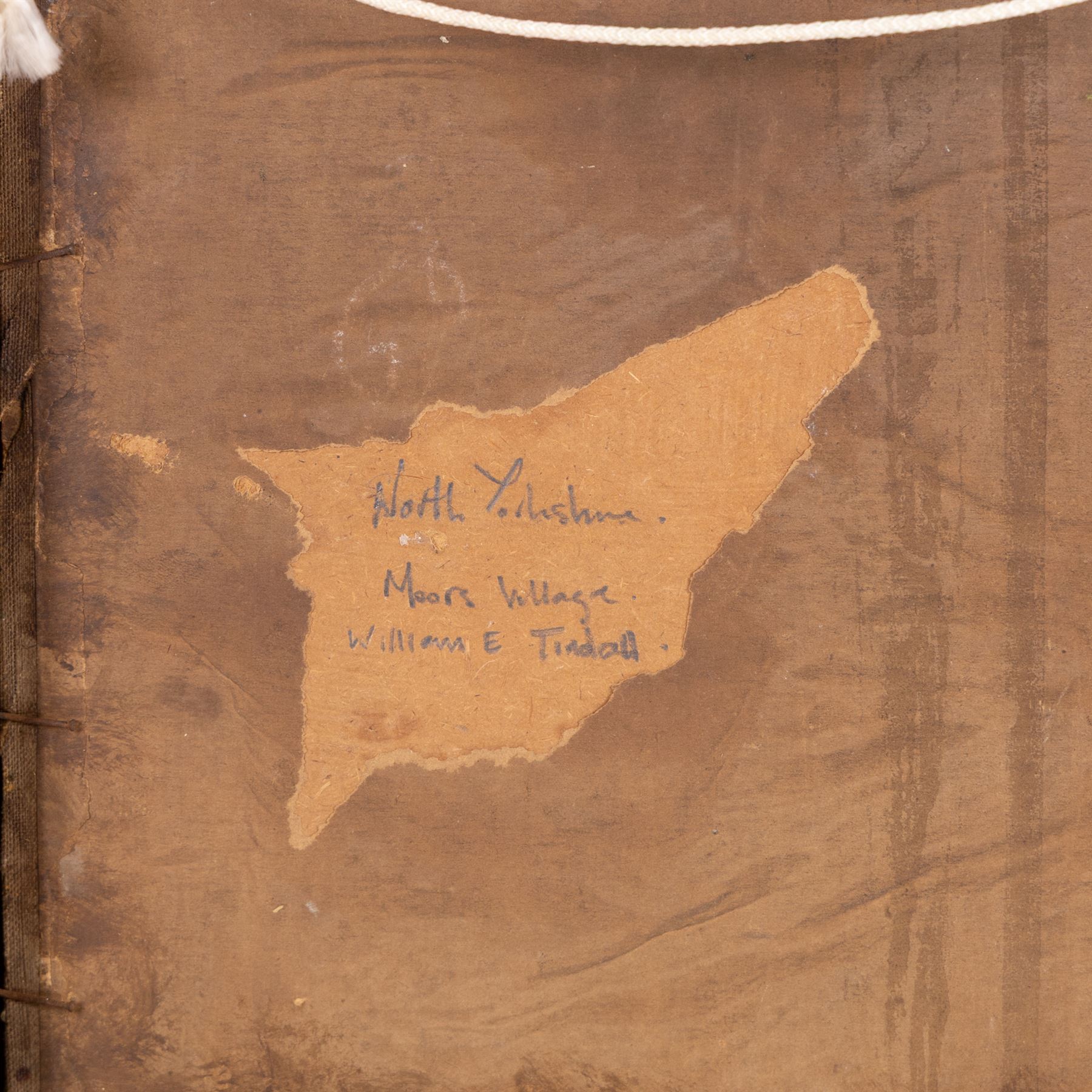 William Edwin Tindall (Scarborough 1863-1938): Street in the Moors, oil on canvas laid on board, inscribed verso 28.5cm x 22cm