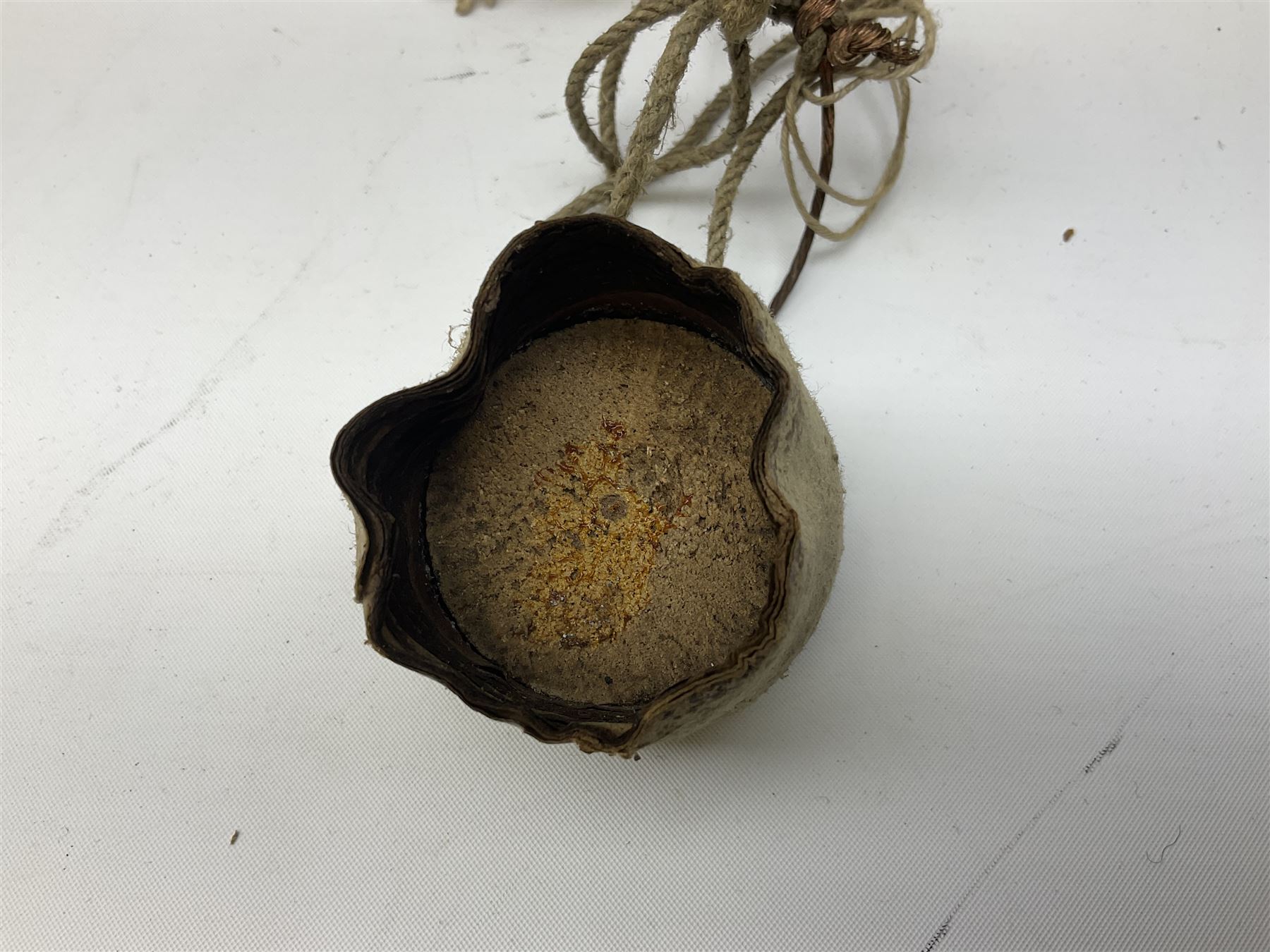 Two inert WW2 parachute flare casings, one with parachute and dated 5/43 L24cm (3)