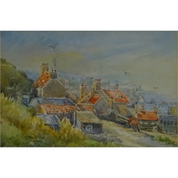  James Ulric Walmsley (British 1860-1954): Henrietta Street Whitby, watercolour signed with monogram and dated '40,  17cm x 25cm  DDS - Artist's resale rights may apply to this lot     