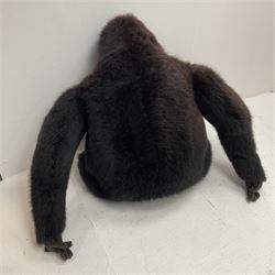 Life size gorilla “soft toy”, faux fur cuddly TV buddy for the kids, with inset eyes and jointed arms H136cm