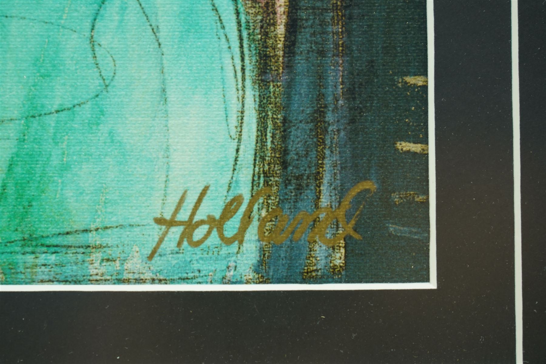 Jacqueline Holland Berkley (British 20th century): 'A Blue Violin For Sisters', limited edition print signed and numbered 390/495, 37cm x 51cm 