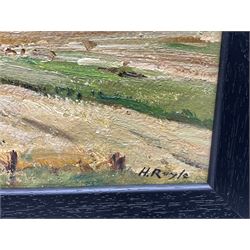 Herbert F Royle (British 1870-1958): Scottish Upland Fields, oil on board signed 30cm x 40cm