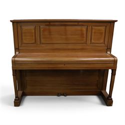 Edwardian C. Bechstein mahogany cased upright piano, with ivory keys and two pedals, manufactured expressly for J Dunnill Wakefield, serial no. , H123cm, W150cm