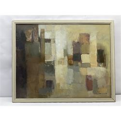 Judith Carola Shackleton (British 1945-): 'Brown Painting', oil on canvas signed and titled verso 70cm x 90cm