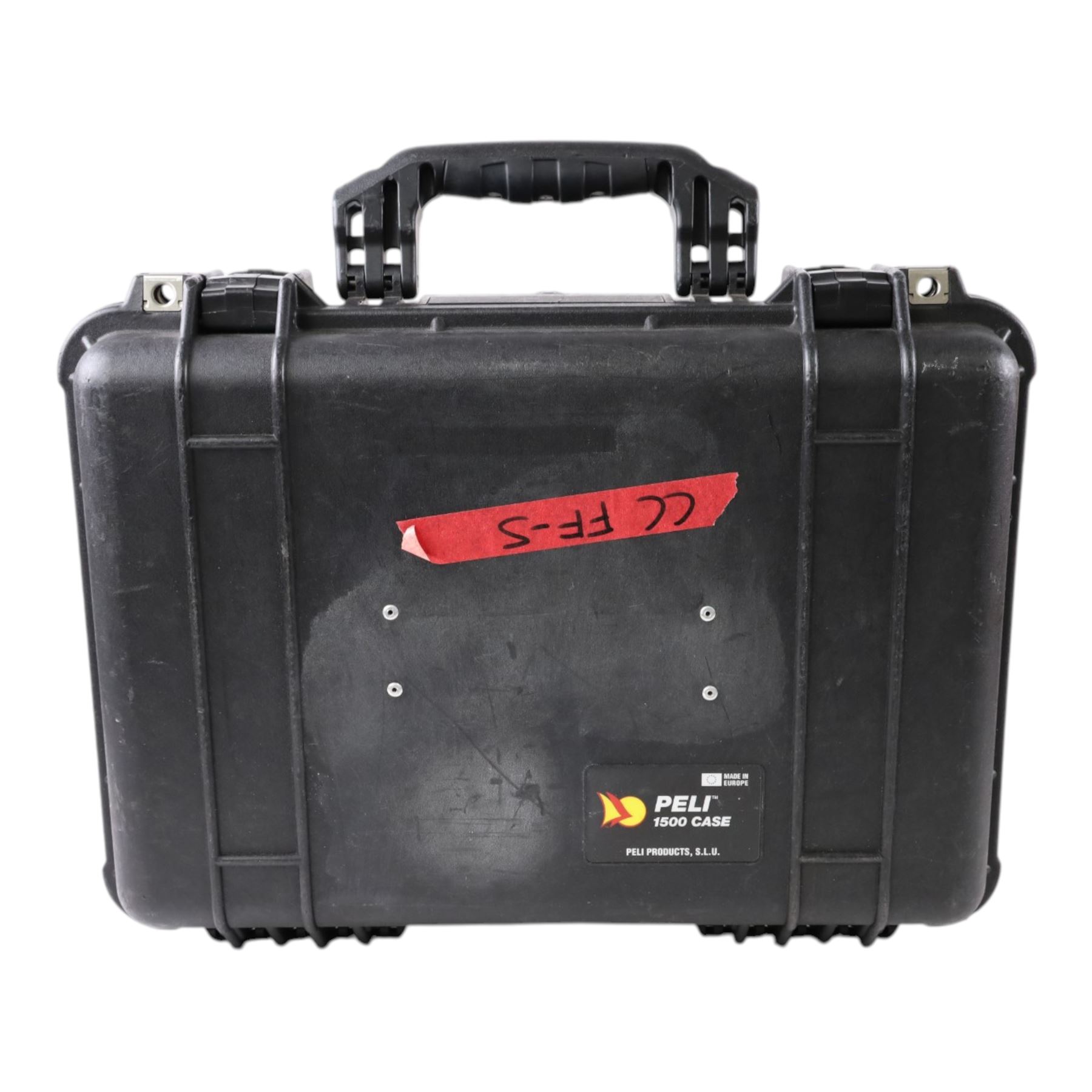 Arri FF5 Follow Focus Kit, comprising follow focus adapters for 19mm and 15mm rods, left side and right sides knobs, twelve marking discs, short whip with knob and toffee hammer, contained within a Peli 1500 case