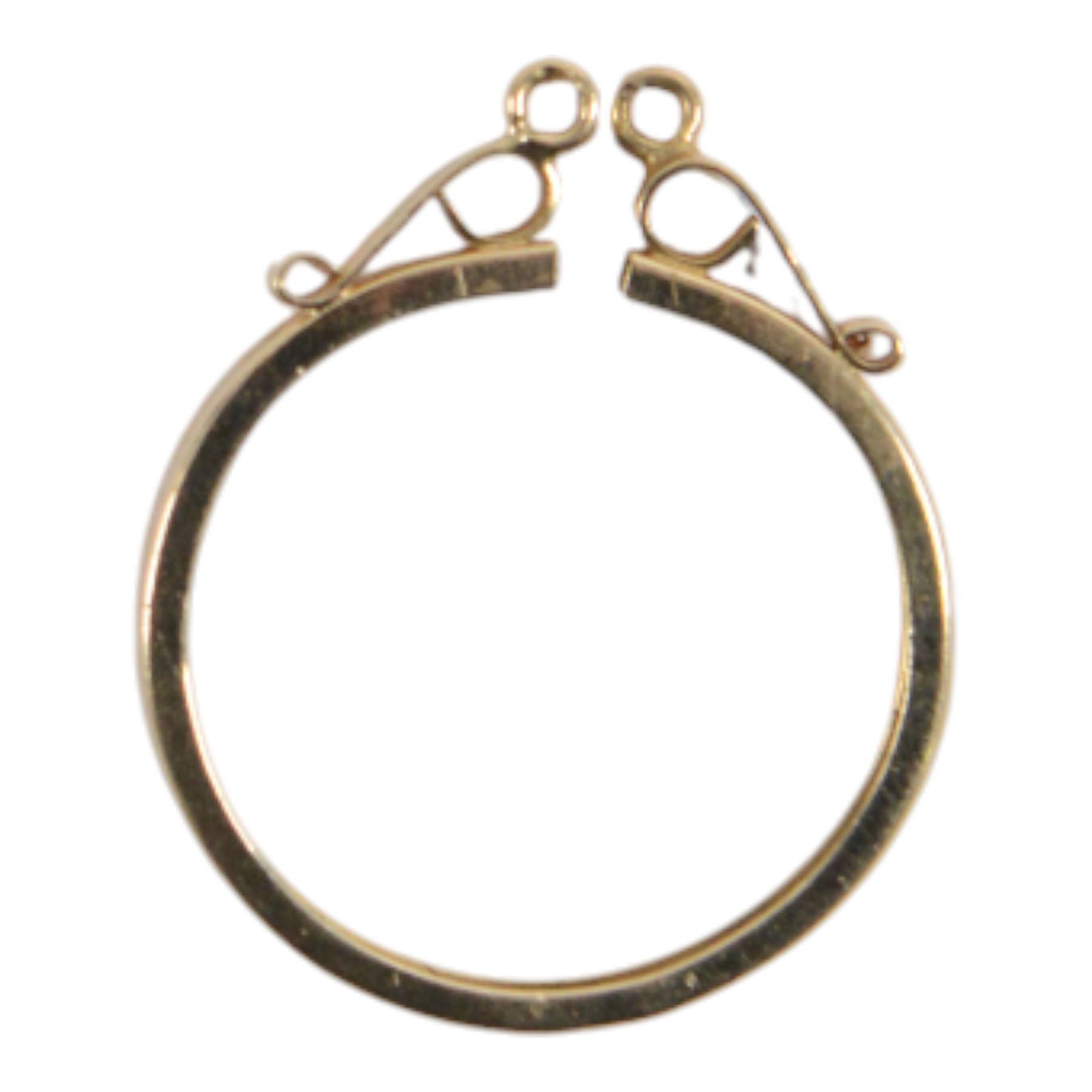 9ct gold full sovereign mount, hallmarked