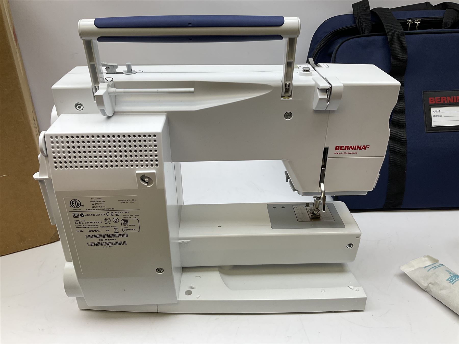 Bernina 'Artista' 630 computerised sewing machine with stitch regulator, carrying case, instruction booklet and accessories, in original box