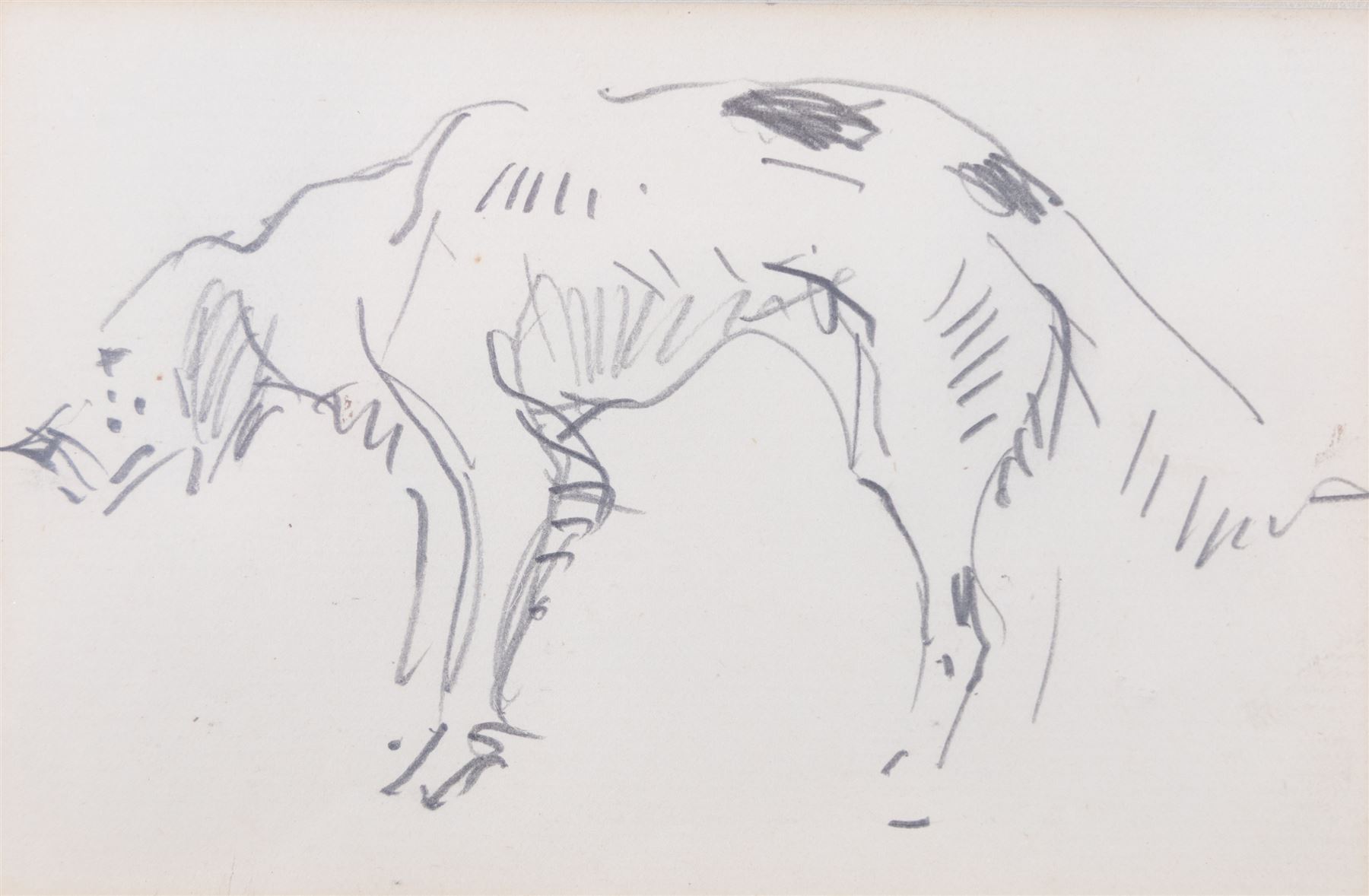 John Atkinson (Staithes Group 1863-1924): Studies of Dogs, two pencil sketches unsigned 7.5cm x 12cm 