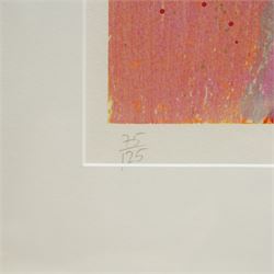 Barbara Rae (Scottish 1943-): 'Winter Almonds', limited edition screenprint in colours signed and numbered 75/125 in pencil 79cm x 81cm
Provenance: The Stour Gallery, Eastway, London 