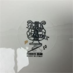 Fornasetti Grandi Maestri plate, depicting Giuseppe Verdi within a border of operatic emblems on gilt ground, with printed mark beneath, D25cm
