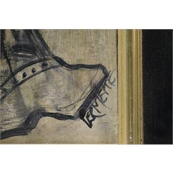 Attrib. Constant Permeke (Belgian 1886-1952): Man Walking, oil on board signed 39cm x 29cm