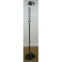  Adjustable black and gold finish standard lamp, H179cm (This item is PAT tested - 5 day warranty from date of sale)  