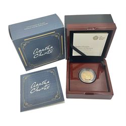 The Royal Mint United Kingdom 2020 'Agatha Christie 100 Years of Mystery' gold proof two pound coin, cased with certificate