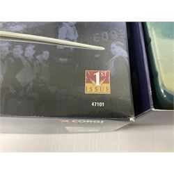 Corgi - Aviation Archive, eight models comprising three ‘Military’ and five ‘Berlin Airlift’ 1:144 scale models, to include limited editions AA31502 Bristol Britannia 312F ‘XX-367’ ‘Team Spirit’ A&AEE Boscombe Down no.686/2500; 48104 Boeing C-97A Stratofreighter Military Air Transport Services no.2815/4000; 47205 Avro York - RAF; 47403 Avro Lancastrian; all boxed (8)