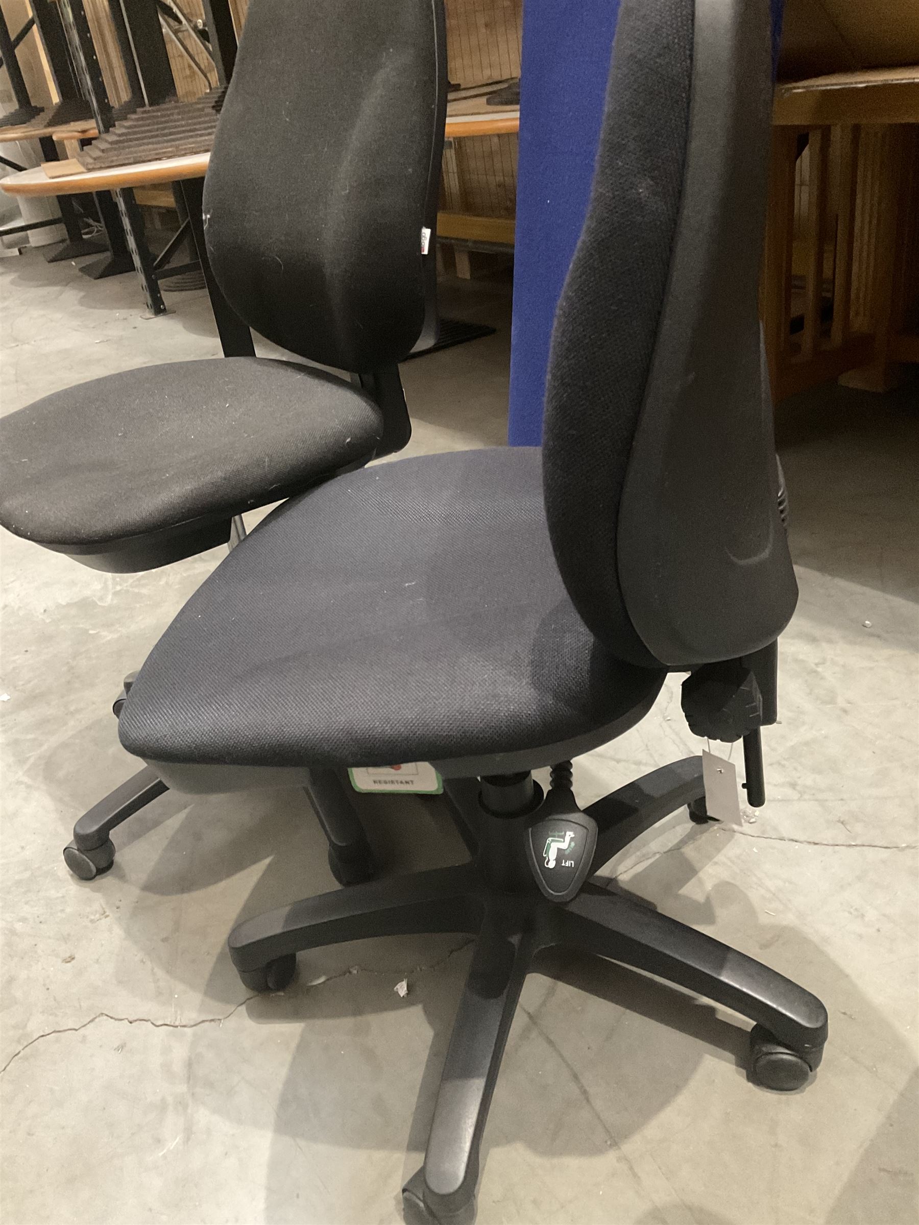 Set of three office chairs THIS LOT IS TO BE COLLECTED BY APPOINTMENT