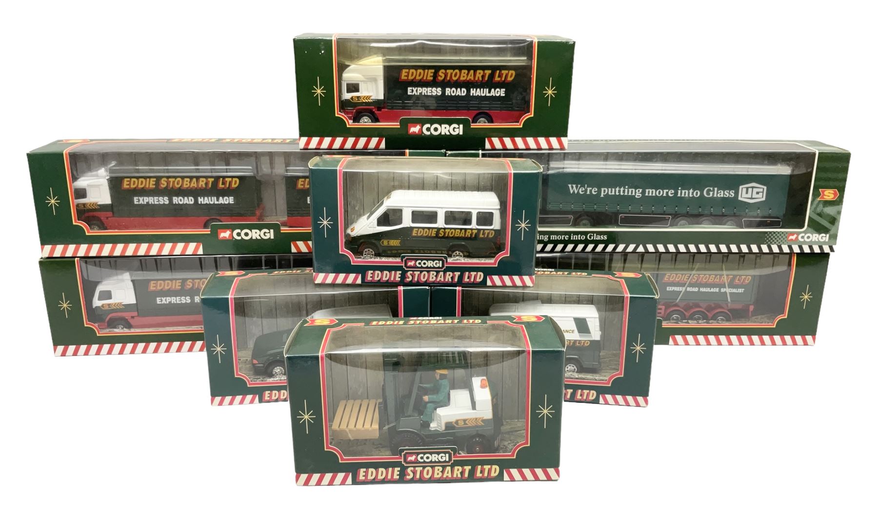 Corgi Eddie Stobart - nine various lorries; nos. two x 59516, TY86705, CC86701, TY86805, 58304, 58401, 56702 & 58112; all boxed (9)