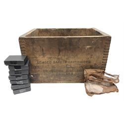 Wood cartridge box by Brimsdown, Middlesex, Remington Arms Union Metallic Cartridge Company, Wetproof Loaded Safety Cartridges, H22.5cm W36cm D24cm