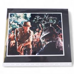 Collection of signed stills and promotional photographs, mostly Sci-Fi TV and film related, including Andy Serkis, Warwick Davis, James Earl Jones, Leroy James, Leonard Nimoy, Billy West, Robert Vaughn, Shane Rimmer, Ethan Phillips etc, all with certificates of authenticity, contained within dark green album