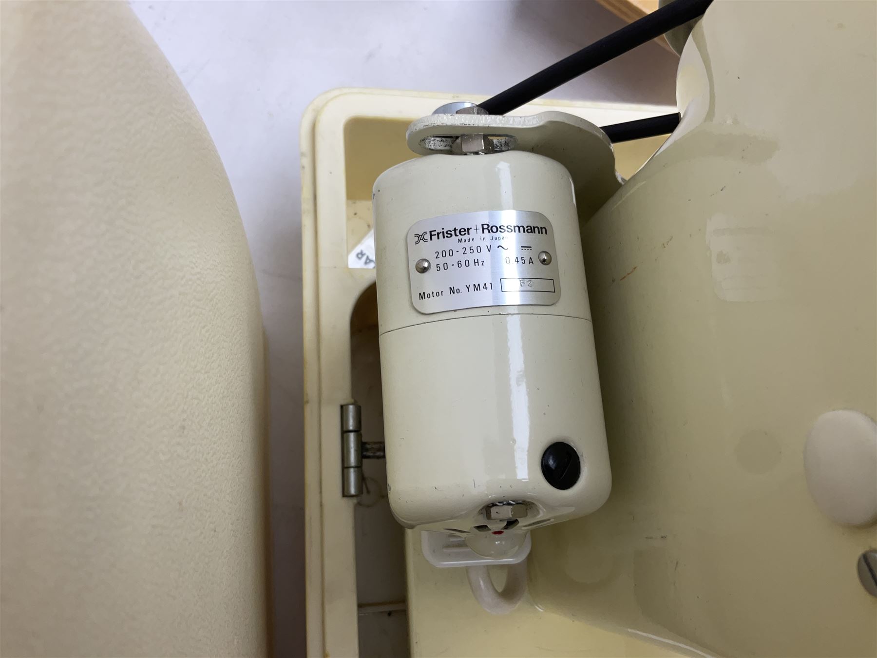 Vintage Brother electric sewing machine in case together with a Frister and Rossmann model 45 sewing machine in case