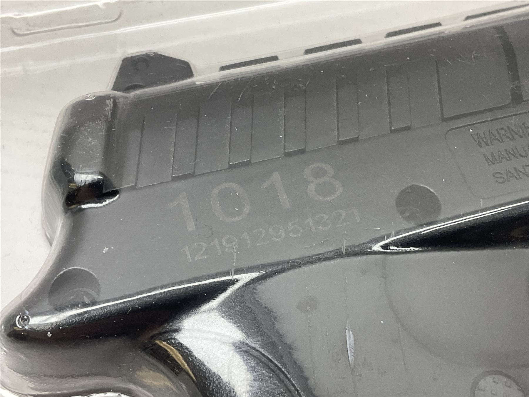 Marksman 1018 spring action BB pistol, serial no.121912951321, L27cm in original packaging with ball dispenser; and KWC .177 cal. CO2 revolver, serial no.31128882, L31cm (2)  NB: AGE RESTRICTIONS APPLY TO THE PURCHASE OF AIR WEAPONS.