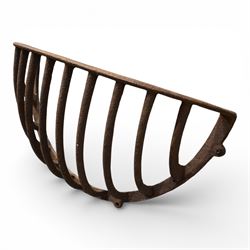 Pair of large 19th century cast iron hay racks