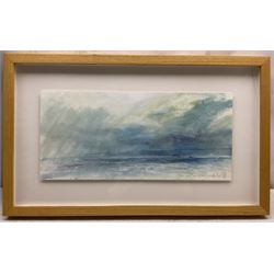 David Baumforth (British 1945-): 'Calm Seas off Ravenscar', mixed media signed with monogram titled and dated 2006 in pencil 19cm x 41cm