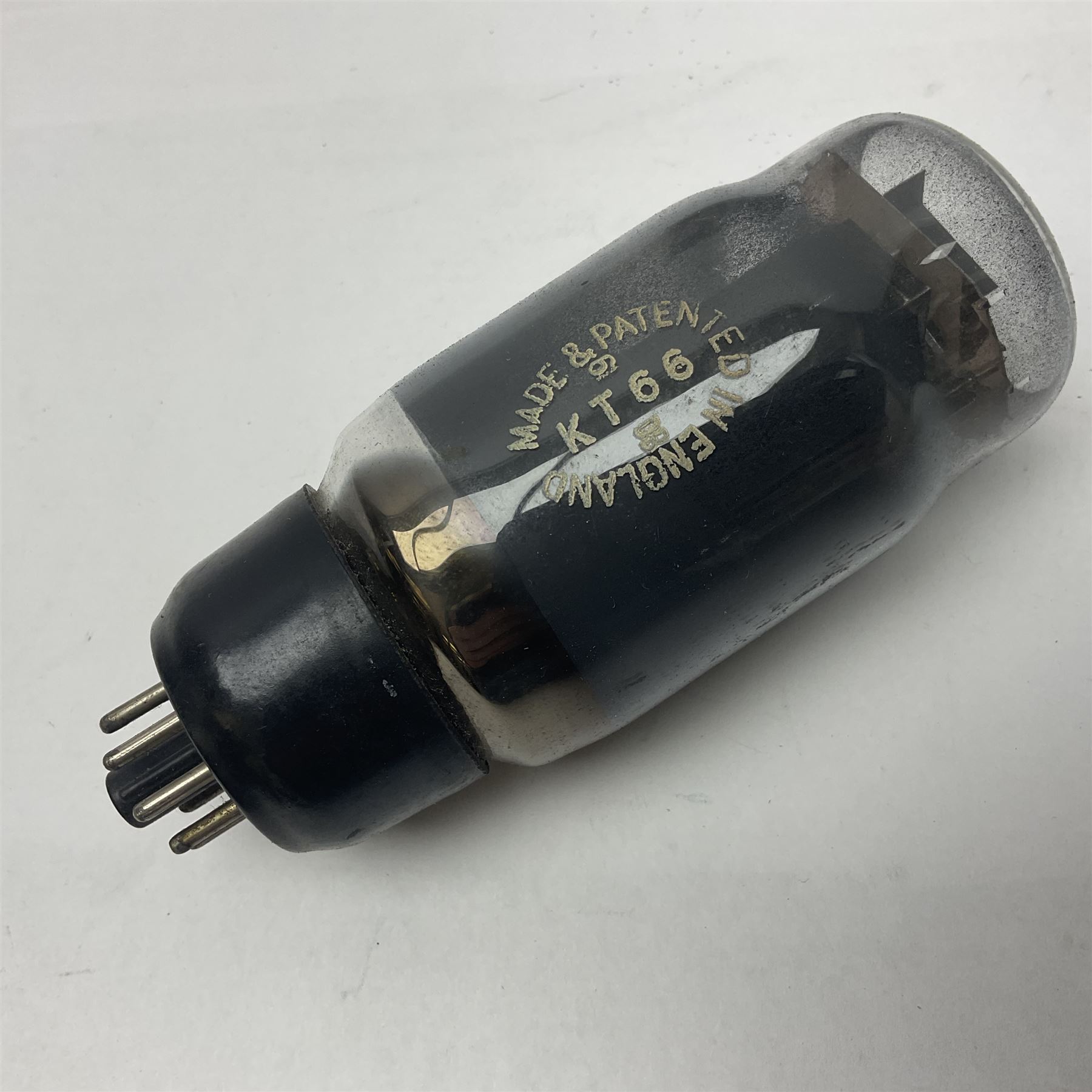 Two Osram thermionic radio valves/vacuum tubes KT66, in original boxes