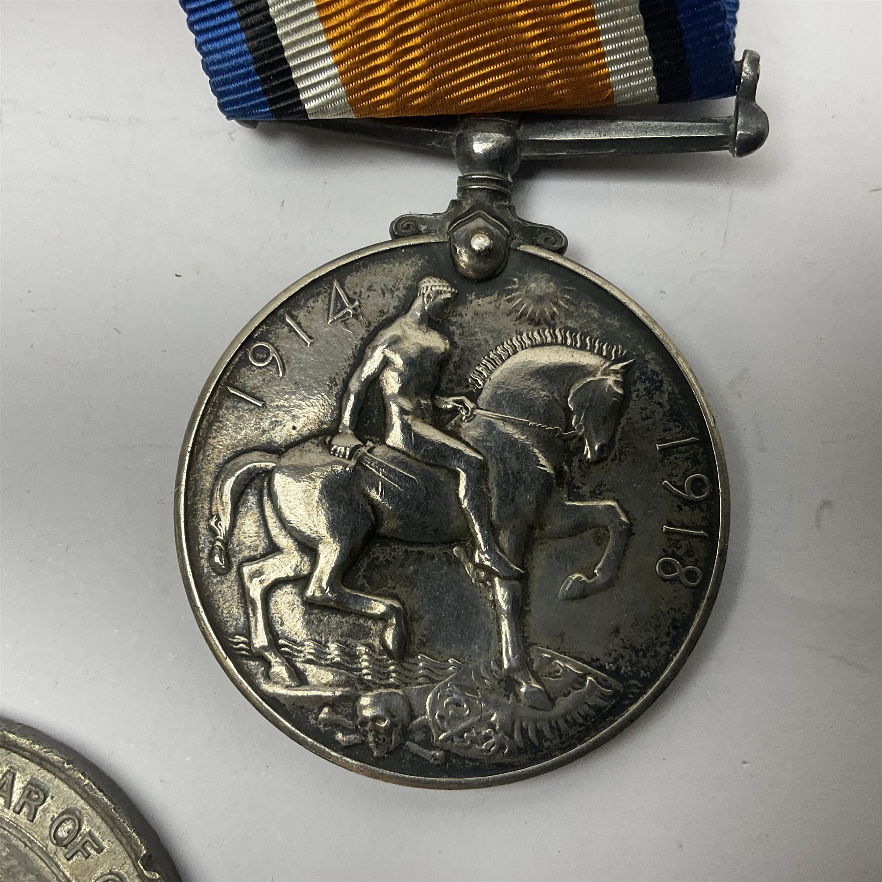 WWI pair of medals comprising Mercantile Marine medal and British War medal, awarded to Dominic L Kelly; both with ribbons and part original packaging and a Victoria Diamond Jubilee medallion.