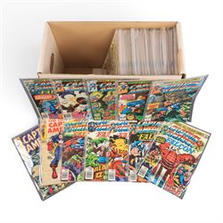 Marvel Silver, Bronze and Modern Age 'Captain America' comic books, spanning years 1968-1989, comprising issues #107, #109, #202, #203, #205, #206, #208, #221, #238, #243, #247-#251, #255, #259, #266, #268-#333, #335-#338, #340-#355, and three annuals