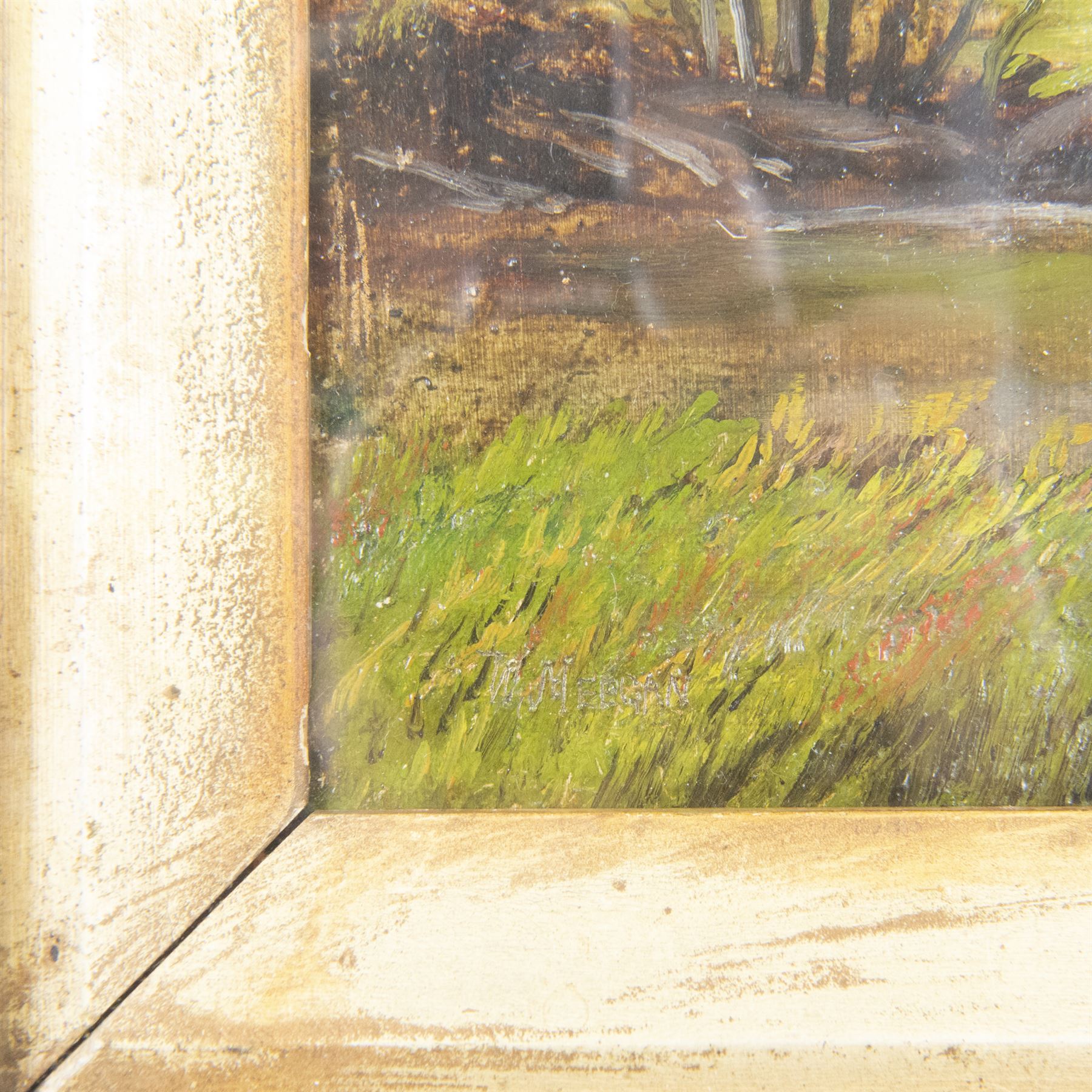 Walter Linsley Meegan (British c1860-1944): Waterfall and River Landscapes, pair oils on canvas signed 24cm x 34cm (2)