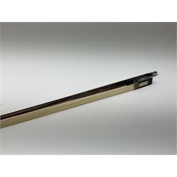 French Mirecourt violin c1920s with 36cm one-piece maple back and ribs and spruce top, labelled Jermone Thibouville-Lamy, L59cm, in fitted carrying case with German bow and 1984 valuation certificate by Frome Valley Music