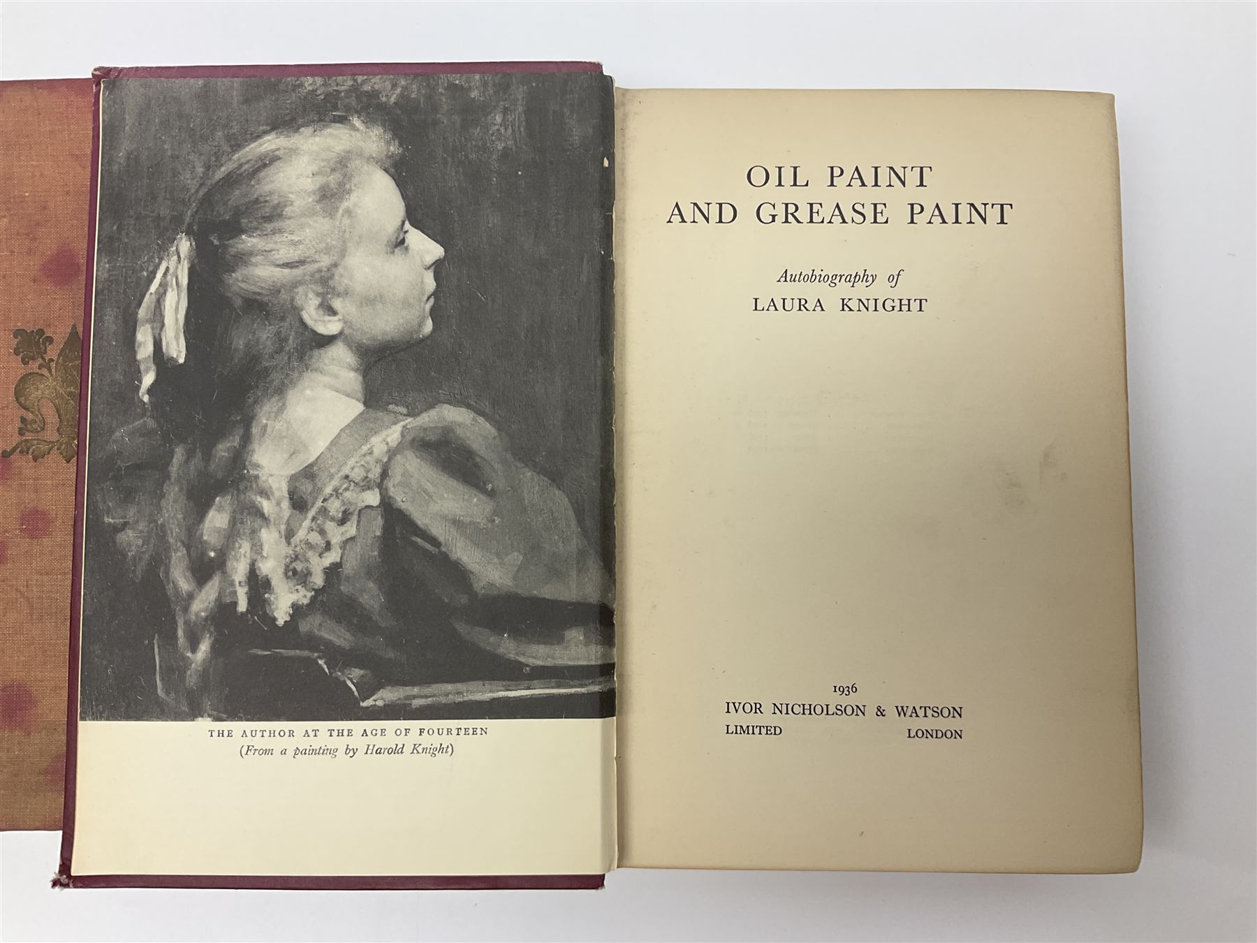 Barker, Cicely; The book of the Flower Fairies, Blackie & Son Ltd, Glasgow, Hind, Lewis. C; Turner, T.C & E.C. Jack, London, Knight, Laura; Oil Paint and Grease Paint, Ivor Nicholson & Watson, London and two other books 