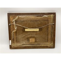 Pair of oak framed Albert Ludovici Stage Coach Prints, Charles Dickens Series, together with oak framed print between the fires