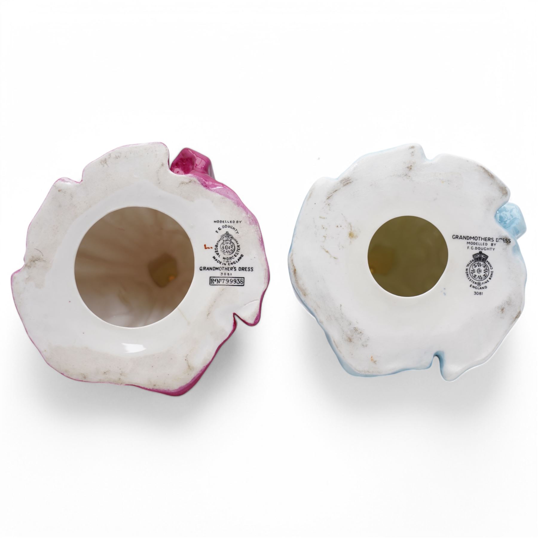 Eight Royal Worcester figures, to include 'The Parakeet' 'Monday's Child' 'Friday's Child' 'Grandmothers Dress' 'Woodland Dance' etc (8)