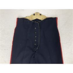 York and Lancaster Regimental mess uniform of jacket and trousers; together with Royal Artillery peaked cap
