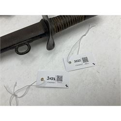 19th century Imperial German army heavy cavalry officers sword by Schnitzler and Kirschbaum, with 89cm single fullered steel blade and sheet steel basket hilt with teardrop cut-out and wire-bound leather grip L107.5cm overall; in steel scabbard with two suspension rings; and British Army 1822 Pattern Infantry Officer's sword in associated scabbard (2)