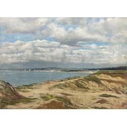 Walter Goodin (British 1907-1992): Bridlington Town and Bay from Sewerby, oil on panel signed 44cm x 60cm