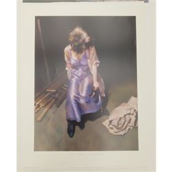 Robert Oscar Lenkiewicz (British 1941-2002): 'Painter with Esther - Aristotle/Phylis Theme - Project 18', limited edition colour print signed titled and numbered 182/275 in pencil 74cm x 61cm with full margins (unframed)